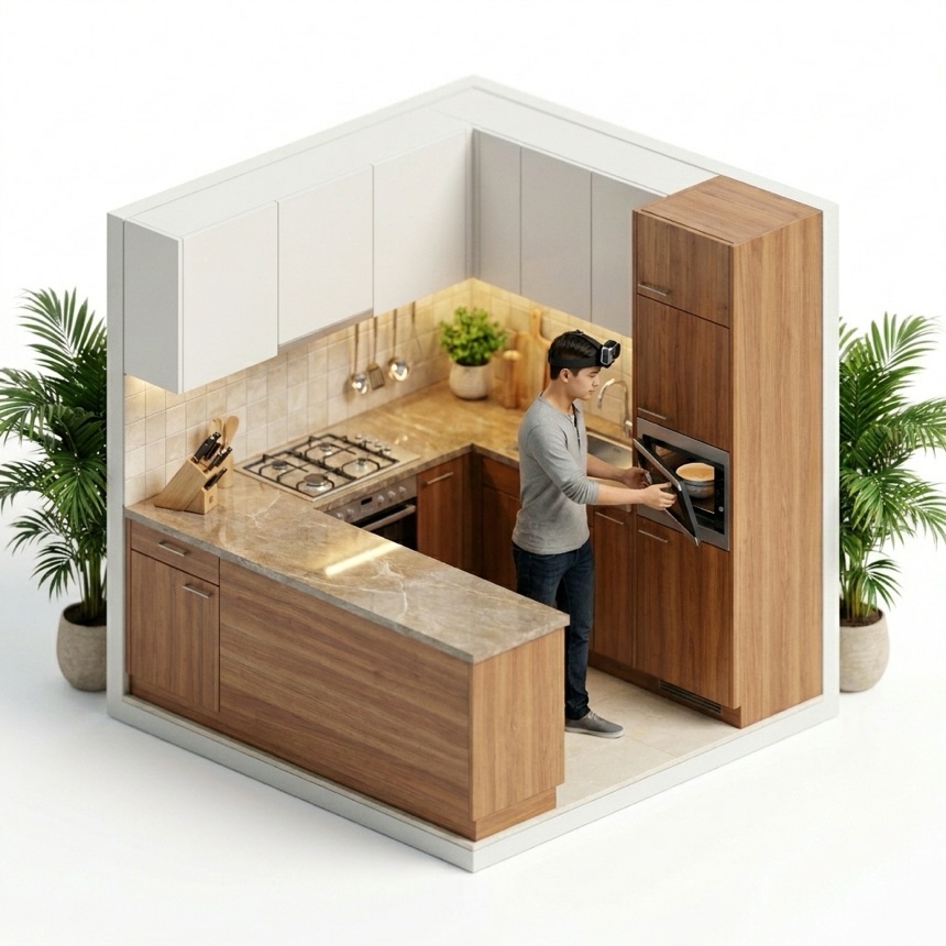 Using a Microwave — Singapore, Singapore diorama