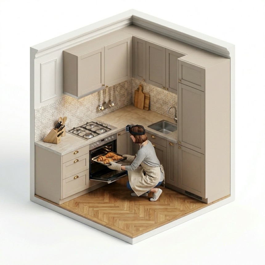 Using an Oven — Lyon, France diorama