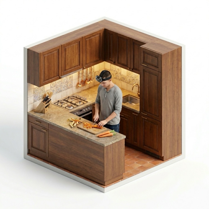 Peeling Fruit & Vegetables room diorama