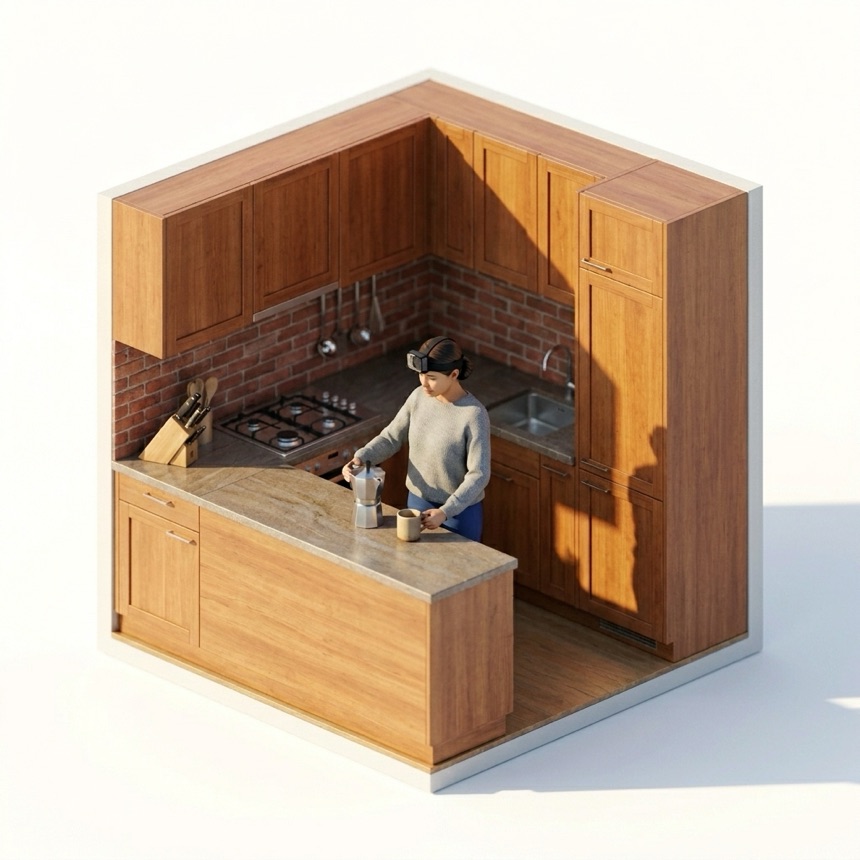 Making Coffee at Home room diorama