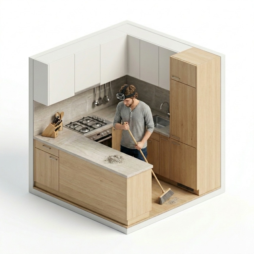 Sweeping Floors room diorama
