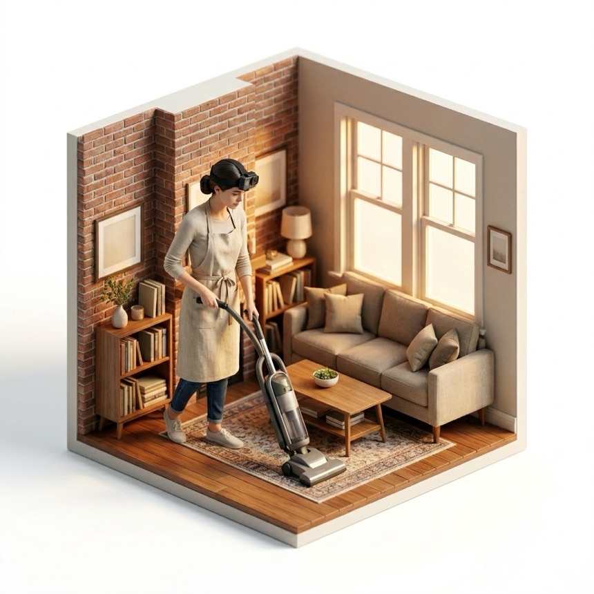 Vacuuming — Austin, United States diorama