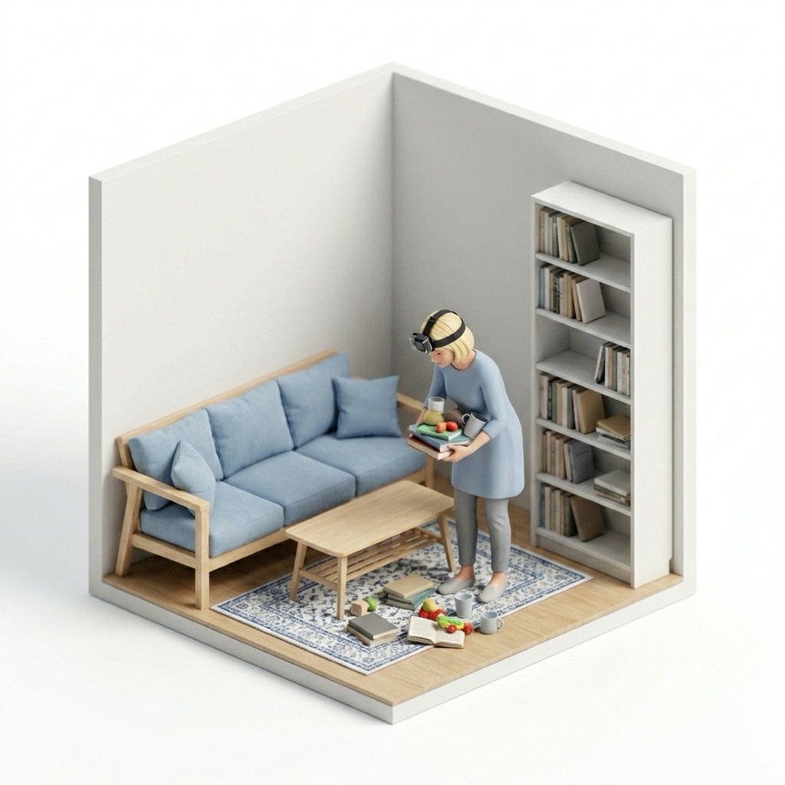 Tidying & Object Handling room diorama