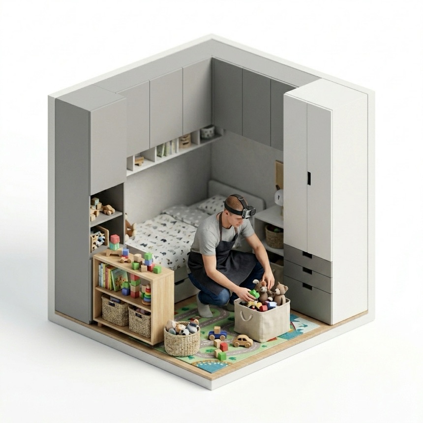 Putting Away Toys — Berlin, Germany diorama