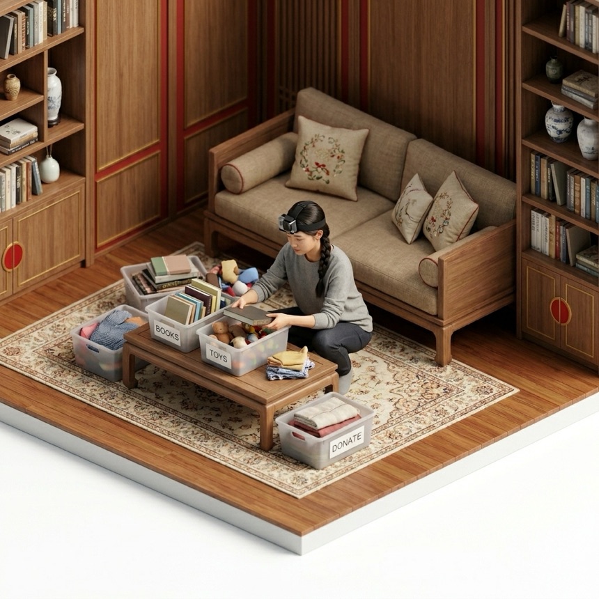 Sorting Items into Bins — Shanghai, China diorama