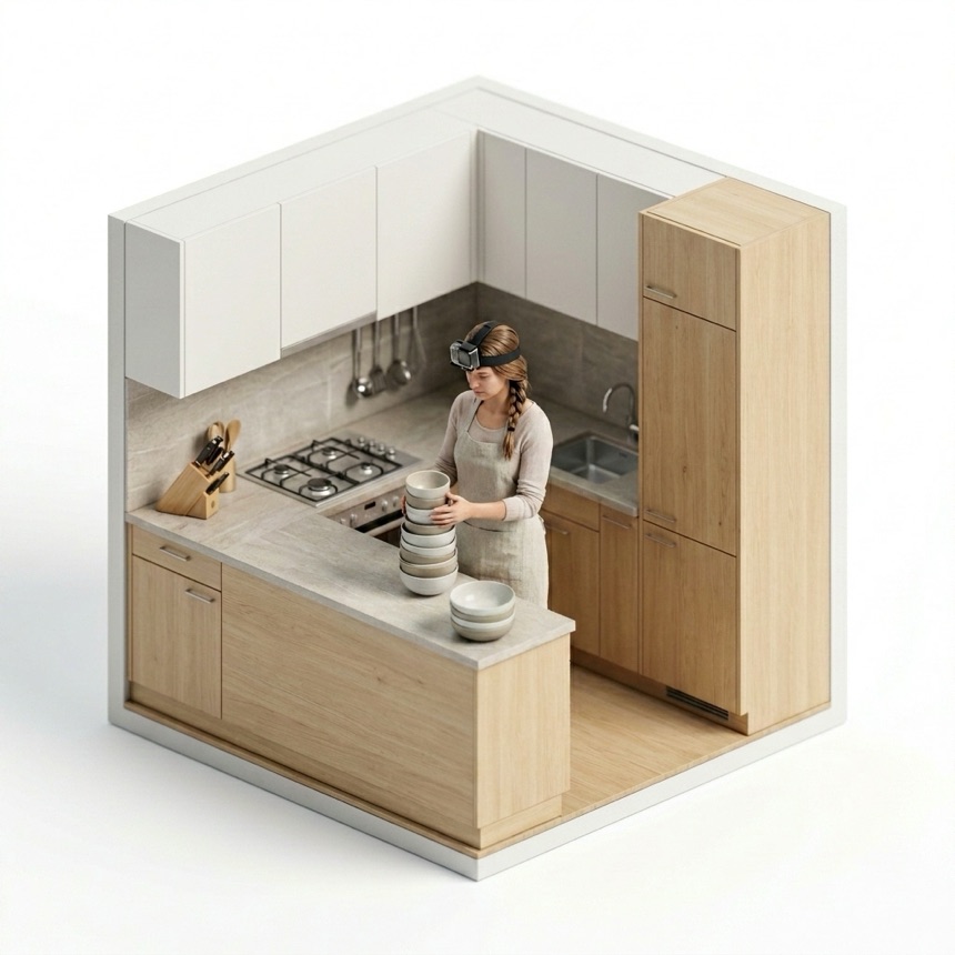 Stacking Objects room diorama