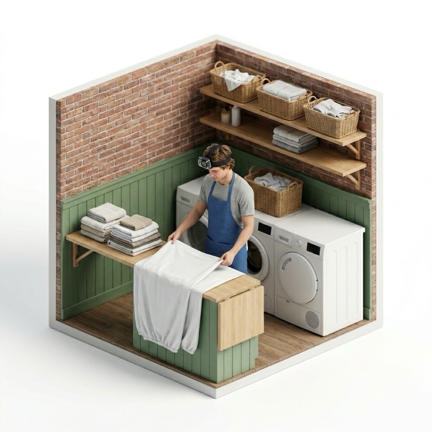 Folding Fitted Sheets — Amsterdam, Netherlands diorama