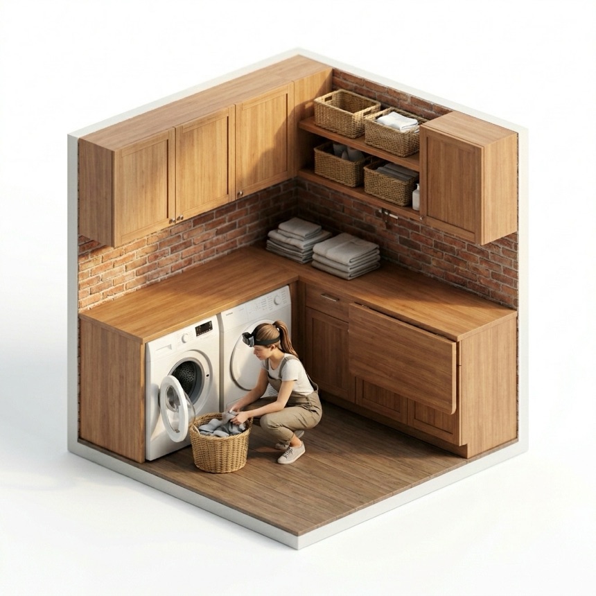 Loading a Washing Machine — Austin, United States diorama