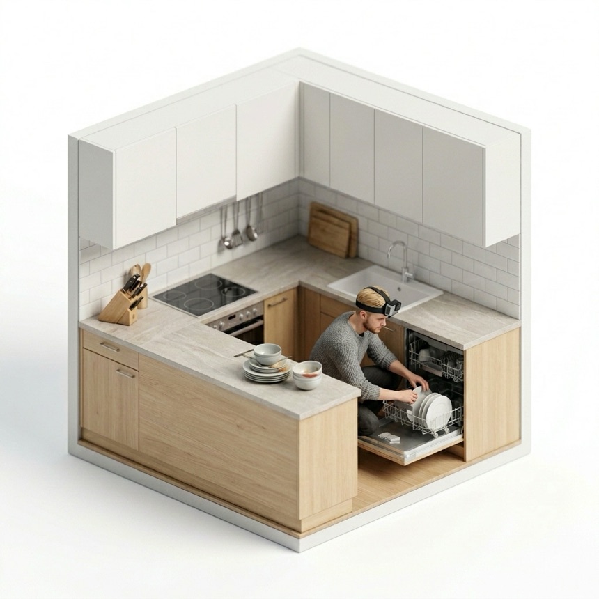 Dishwashing & Tableware room diorama