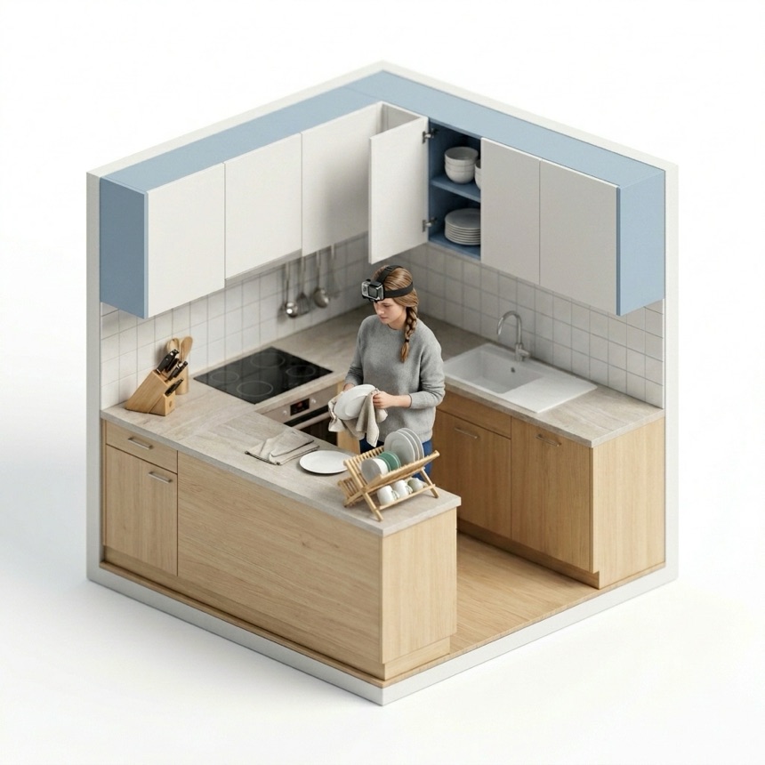Drying & Putting Away Dishes — Stockholm, Sweden diorama