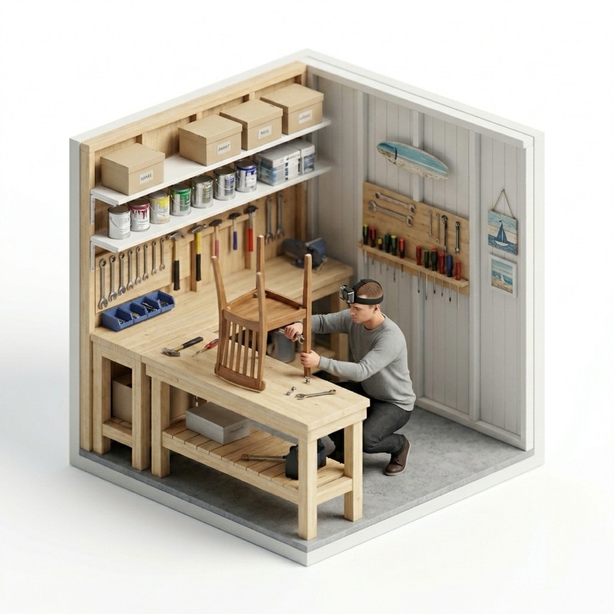 Tightening Bolts room diorama