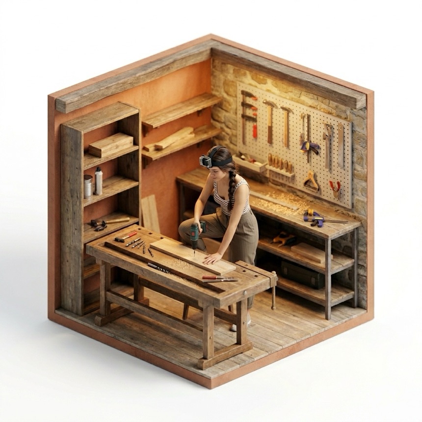 Using a Drill room diorama