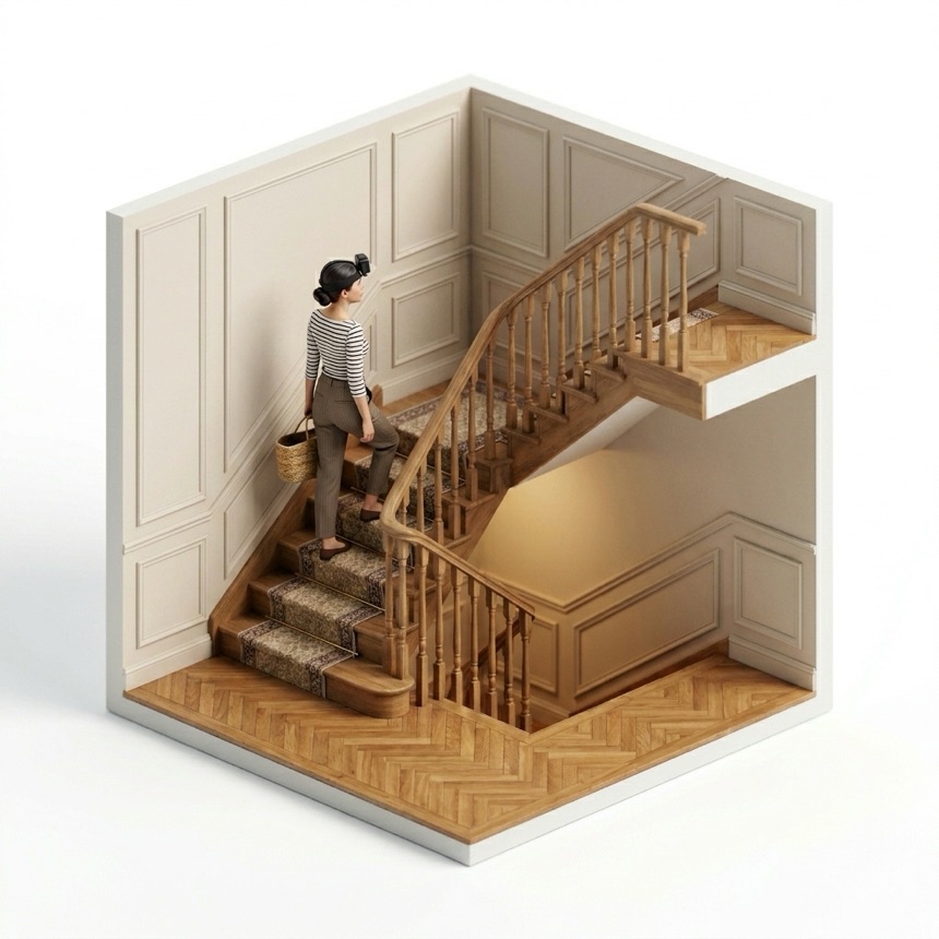 Climbing Stairs — Paris, France diorama