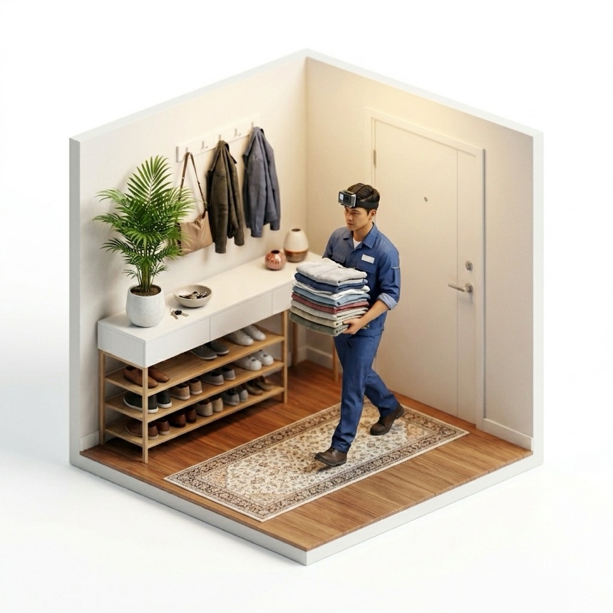 Carrying While Walking room diorama