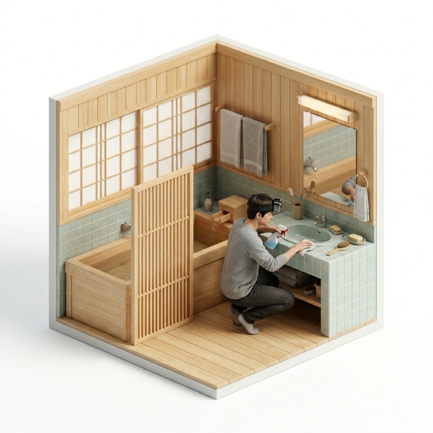 Bathroom & Personal Care room diorama