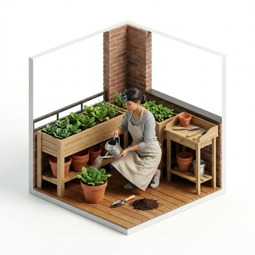 Gardening & Plant Care room diorama