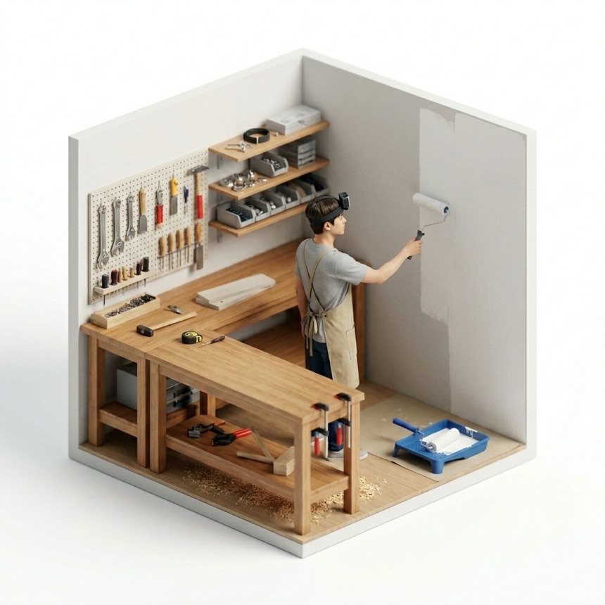 Painting a Wall — Seoul, South Korea diorama