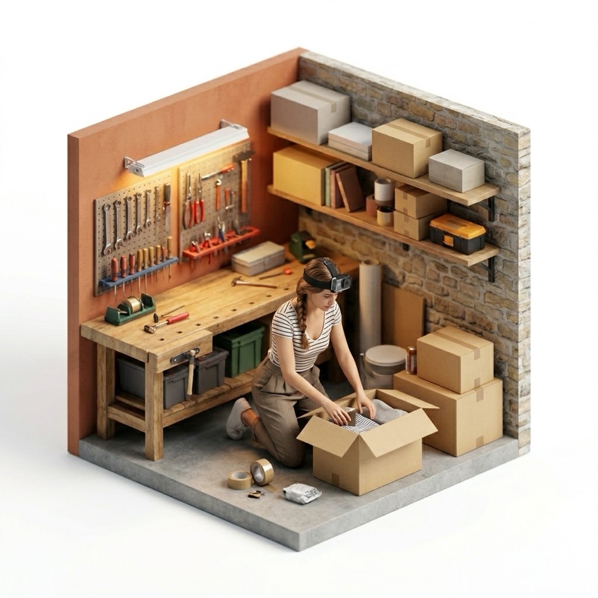 Packing Boxes — Milan, Italy diorama