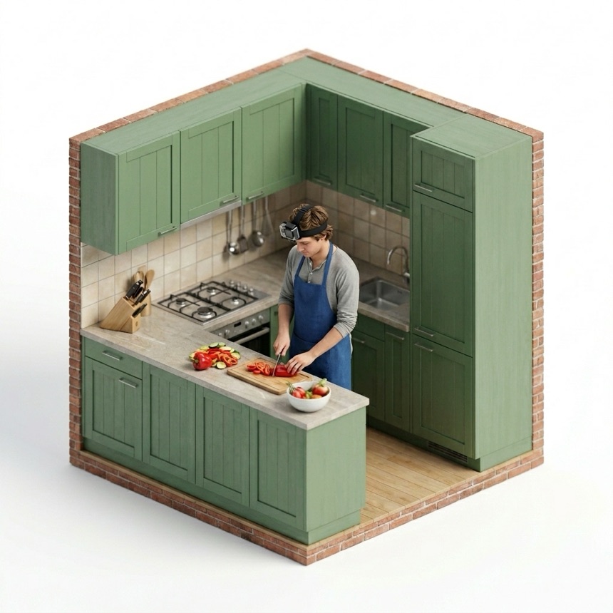 Chopping & Knife Skills room diorama
