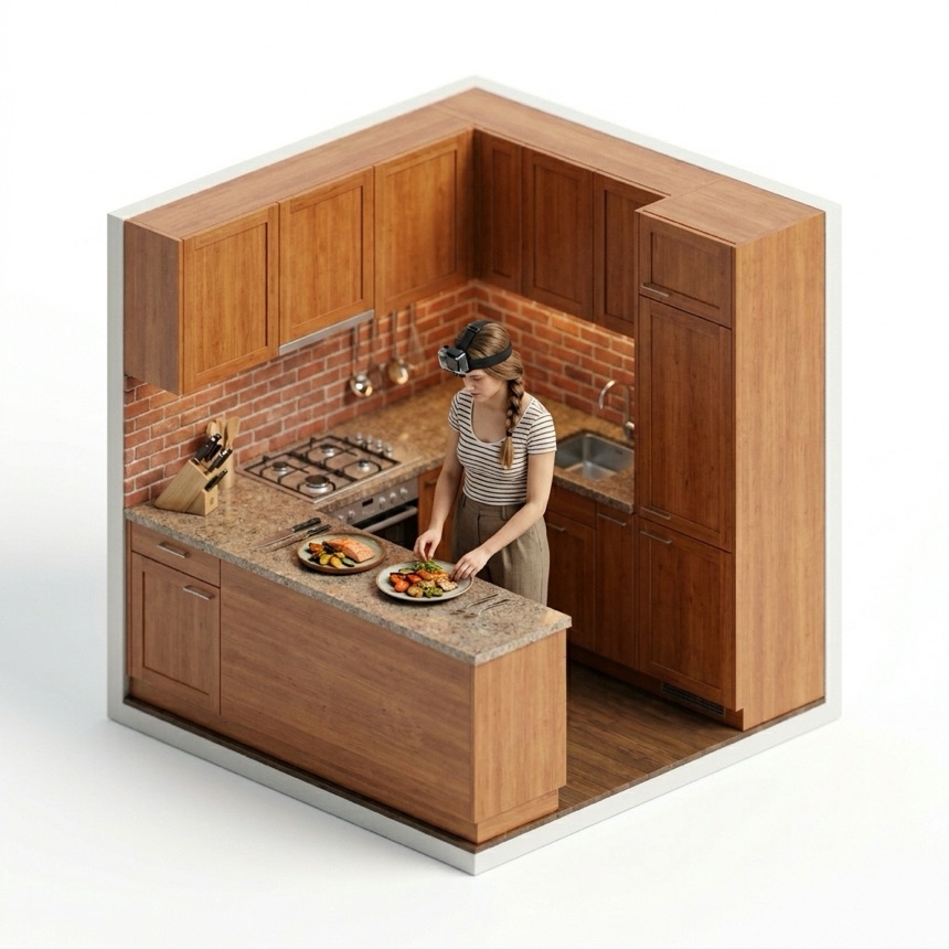 Plating & Serving Food room diorama