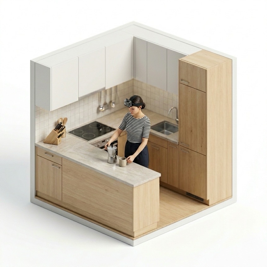 Making Coffee at Home room diorama