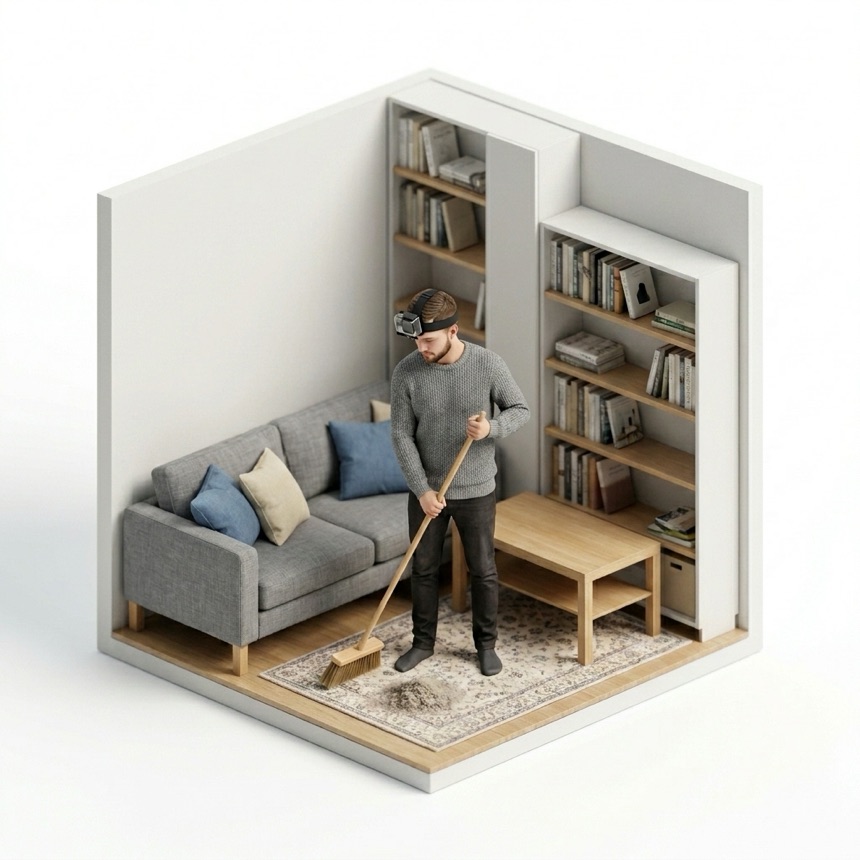 Sweeping Floors room diorama