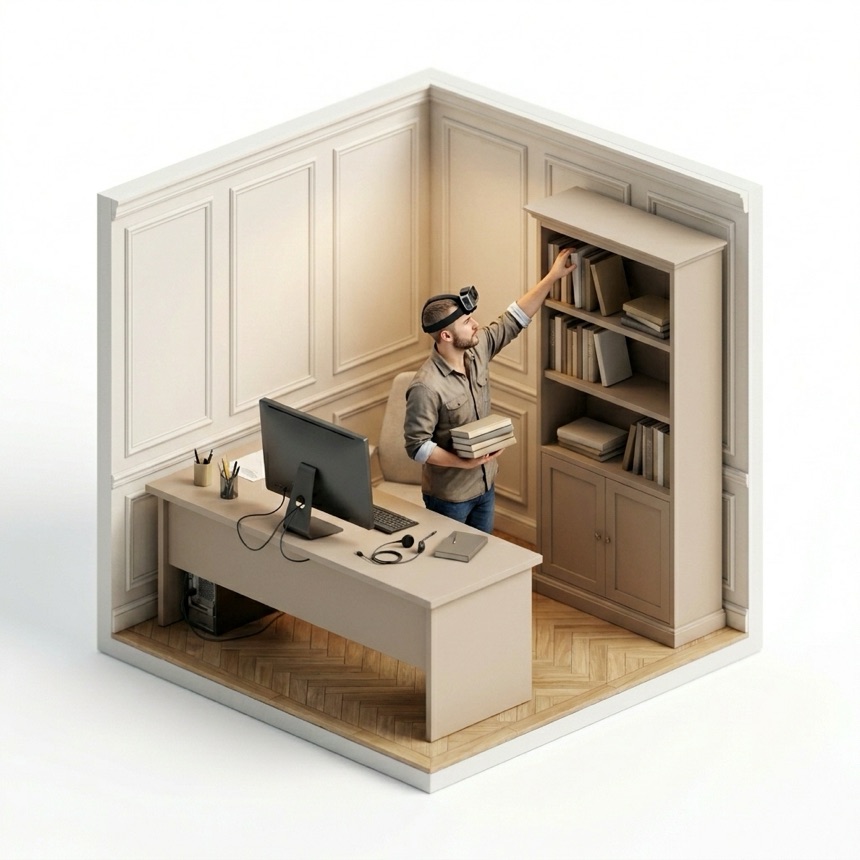 Shelving Books room diorama