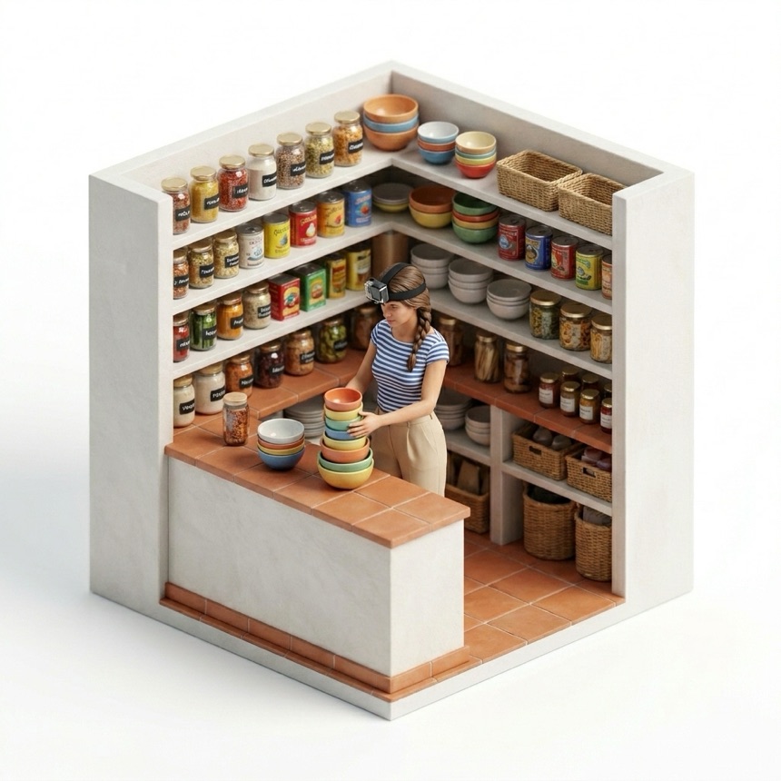 Stacking Objects room diorama