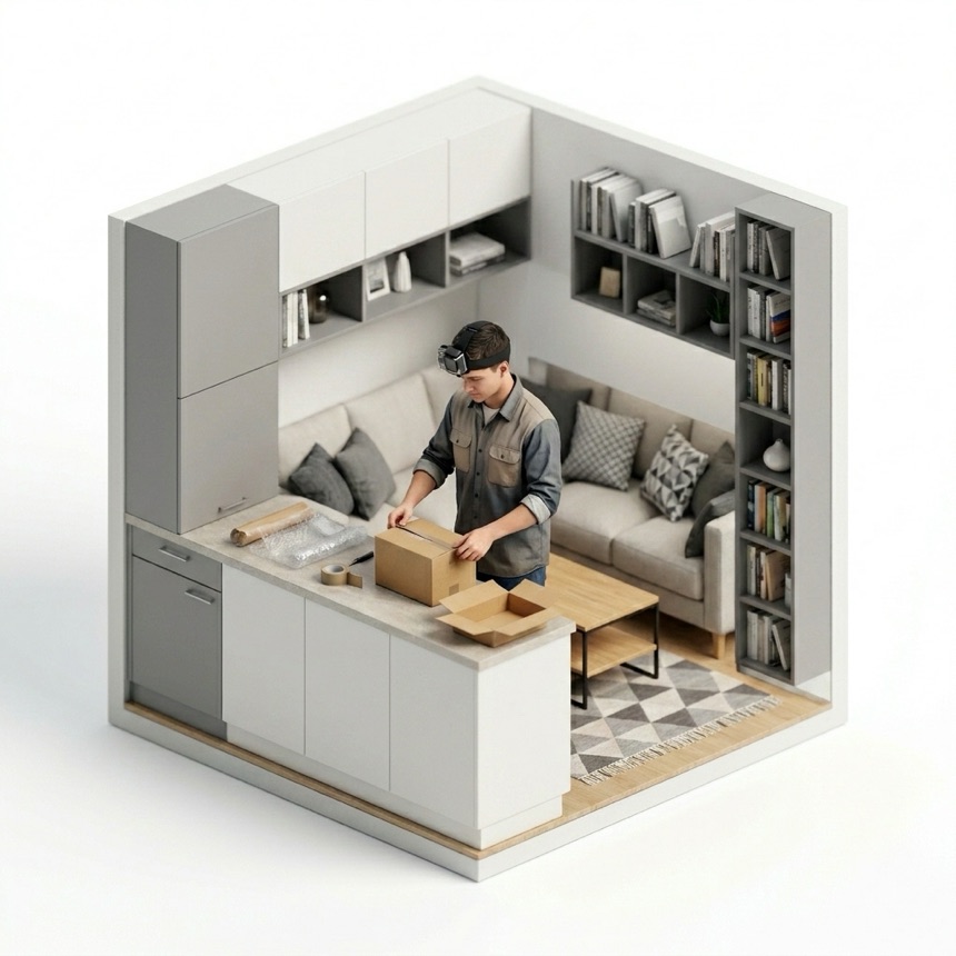 Opening Packaging room diorama