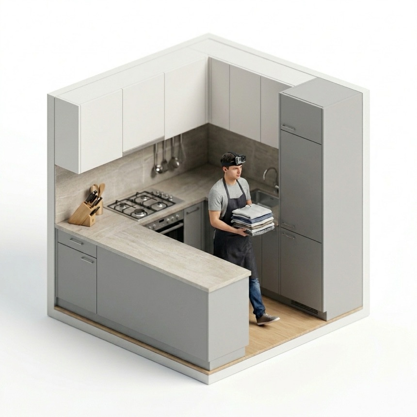 Carrying While Walking room diorama