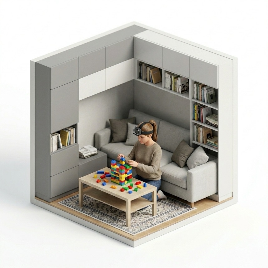 Building Block Sets room diorama