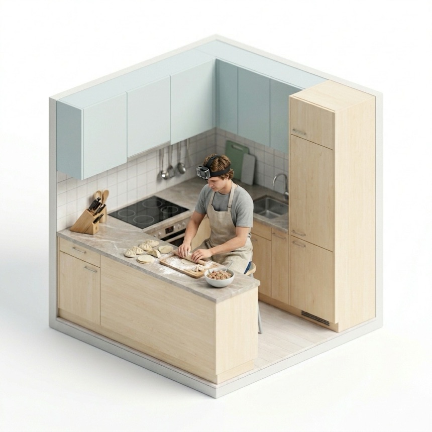 Rolling Dumplings & Wraps room diorama
