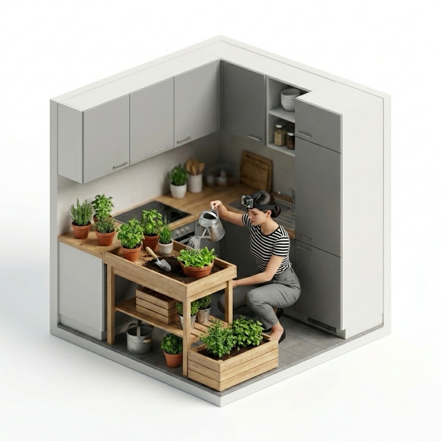 Watering Plants — Berlin, Germany diorama
