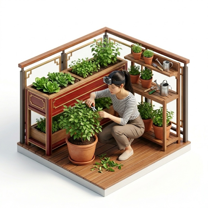 Pruning & Trimming room diorama