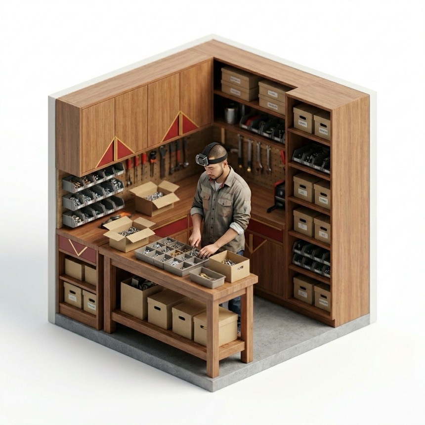 Sorting Inventory room diorama