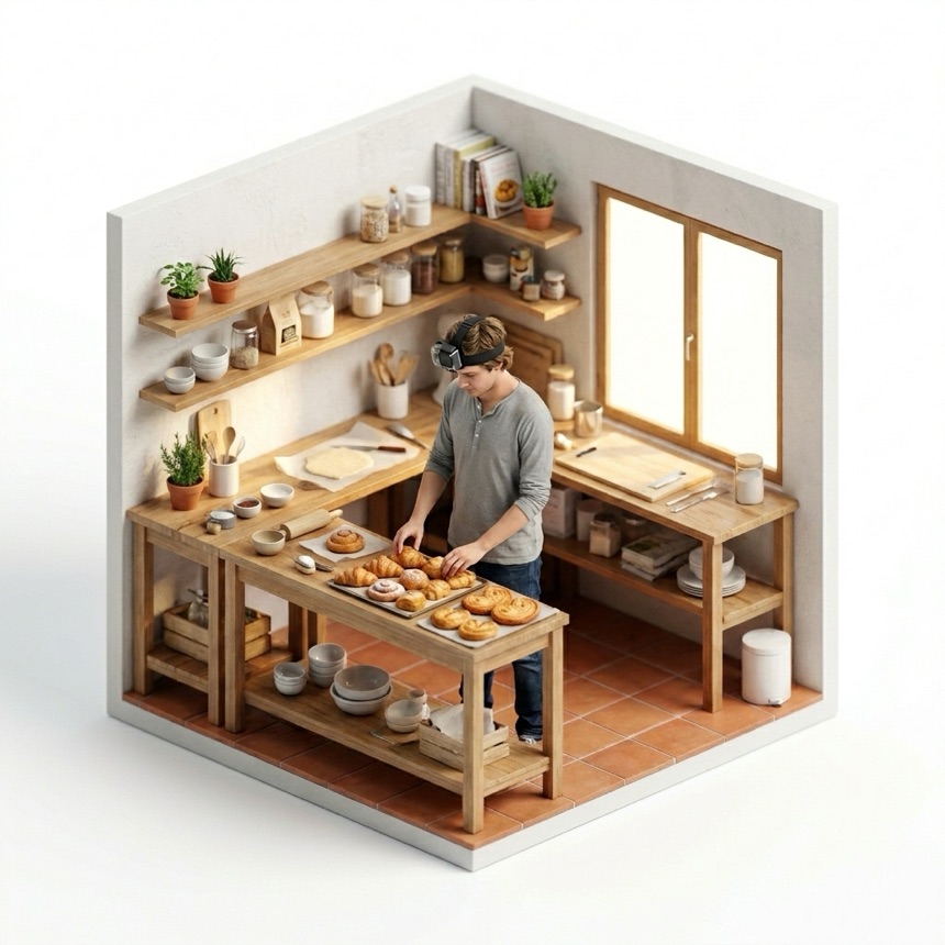 Plating Pastries — Barcelona, Spain diorama