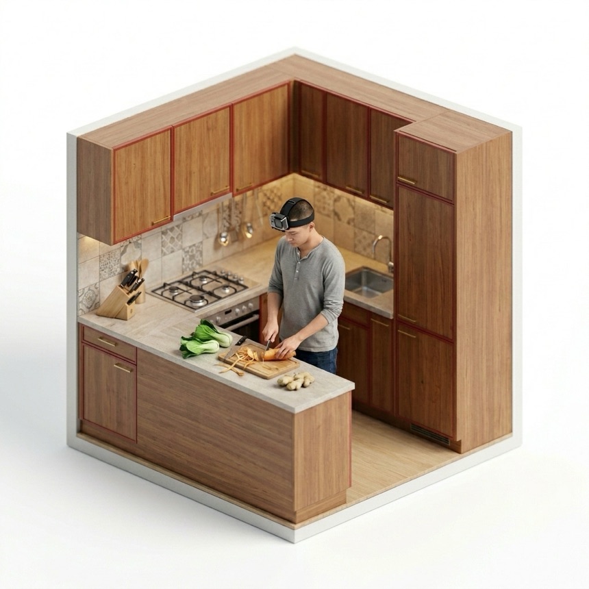 Peeling Fruit & Vegetables room diorama