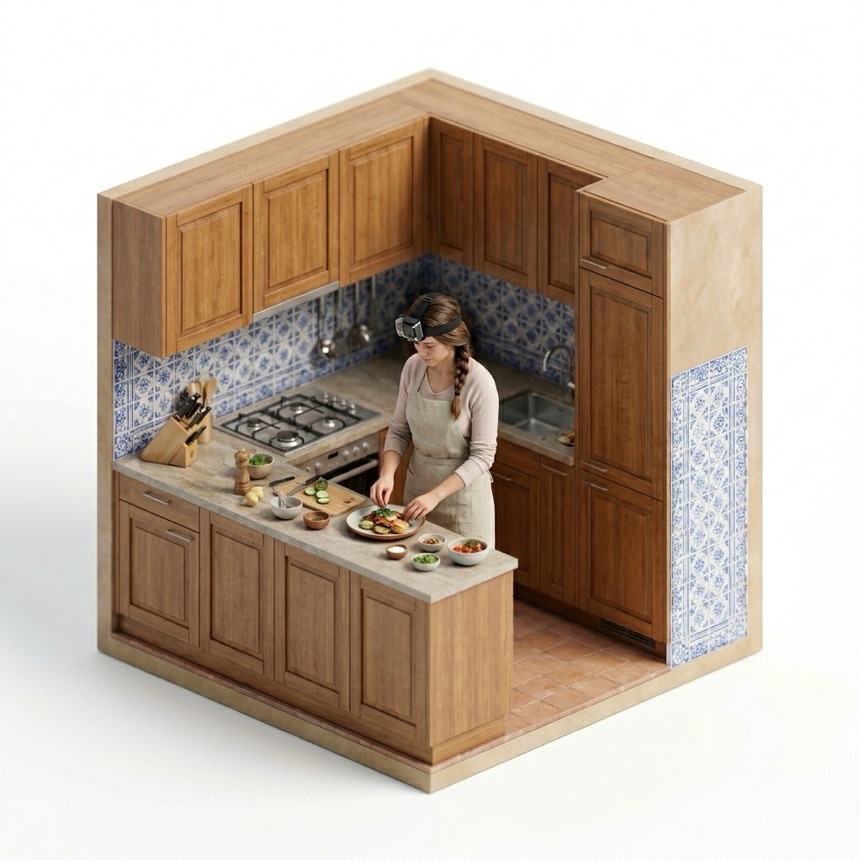 Plating & Serving Food room diorama