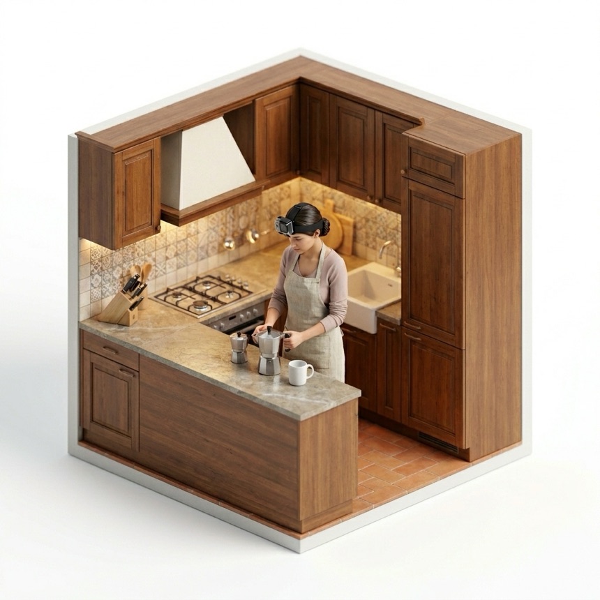 Making Coffee at Home room diorama