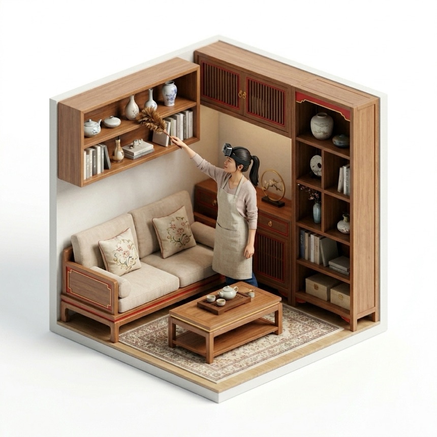 Dusting Surfaces room diorama