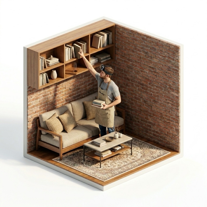Shelving Books room diorama