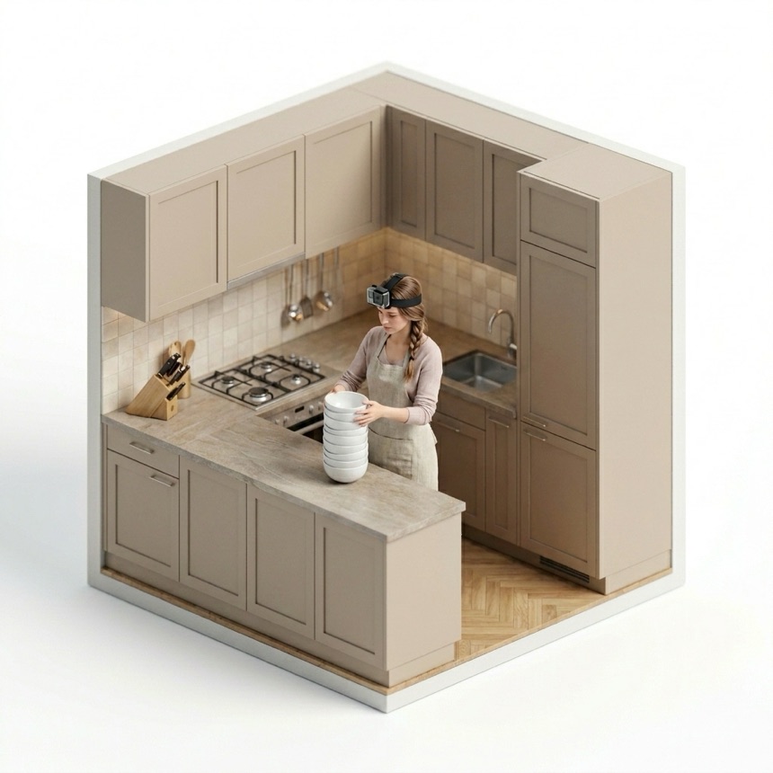 Stacking Objects room diorama