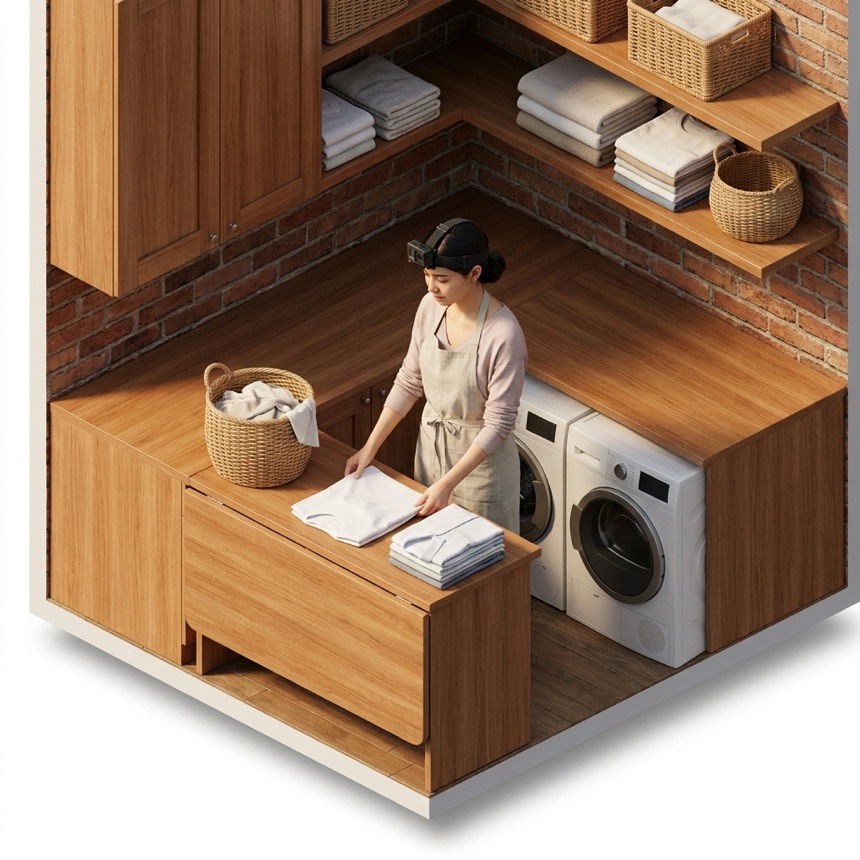 Folding T-Shirts room diorama