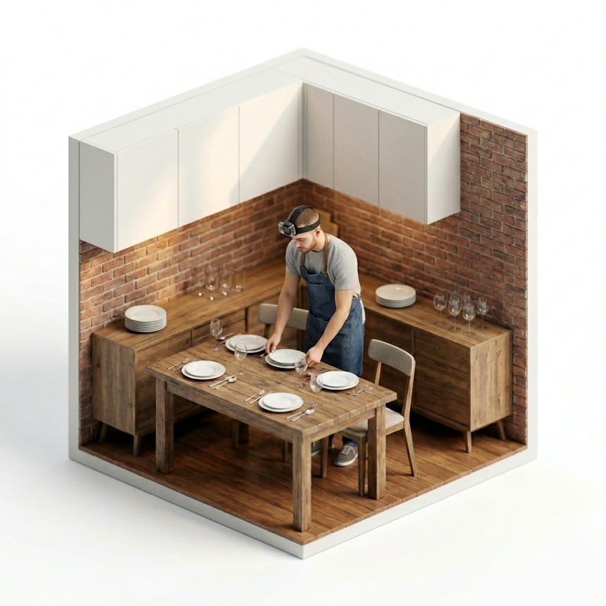 Setting a Table room diorama