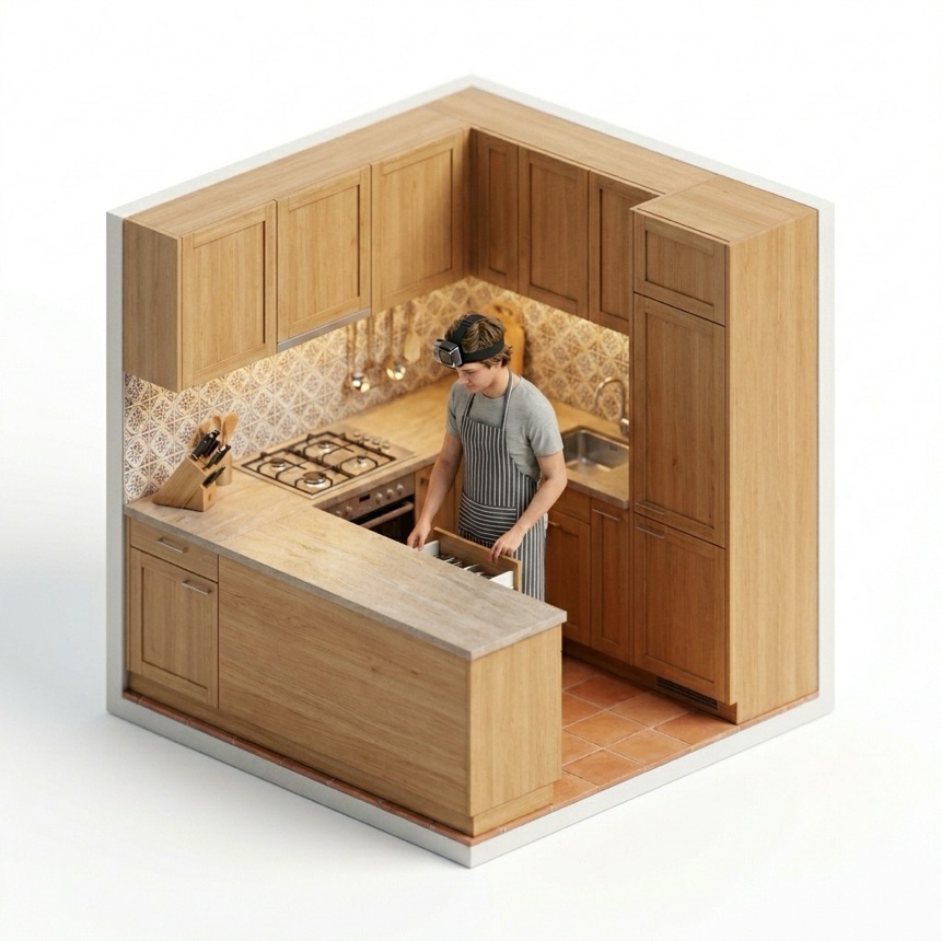 Opening Drawers & Cabinets room diorama
