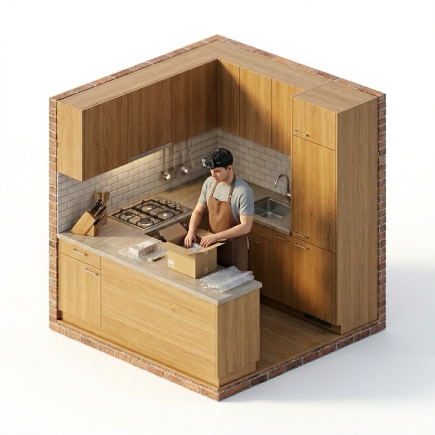Opening Packaging room diorama