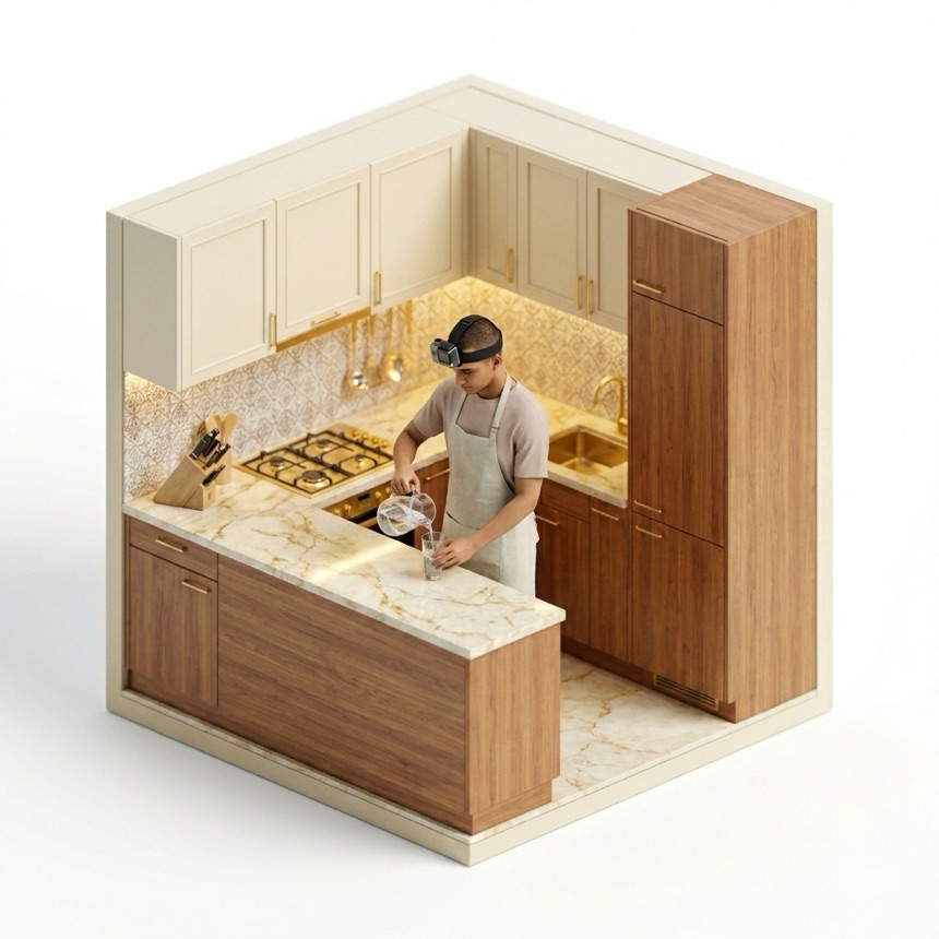 Pouring Water room diorama