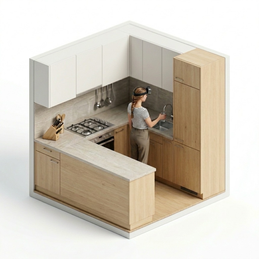 Filling a Glass room diorama
