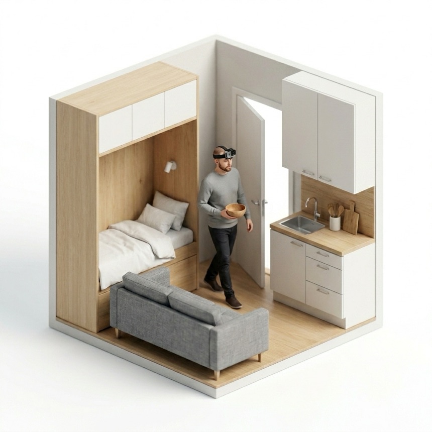 Walking Room-to-Room room diorama