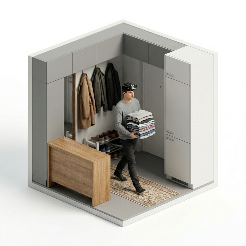 Carrying While Walking room diorama